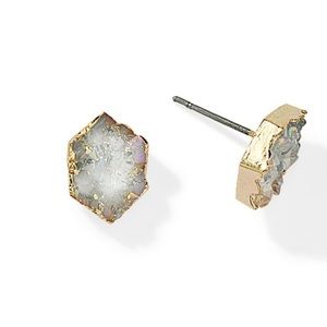NEW Park Lane White Hailee Stud Earrings